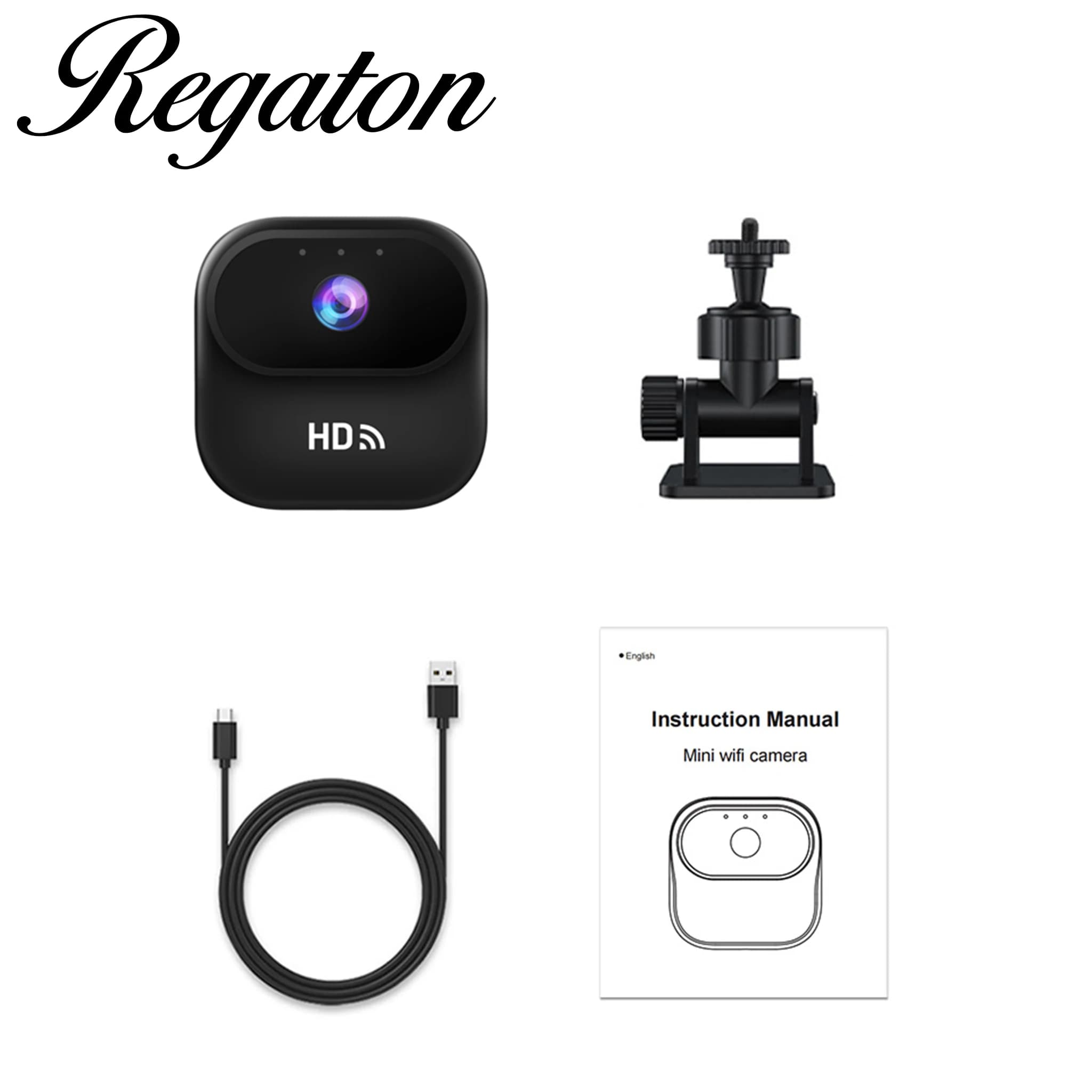 Mini caméra WiFi HD intelligente, dispositif de surveillance vidéo domestique intérieur avec suivi d