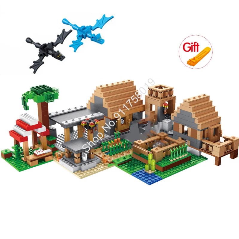 Hot Toys The Farm Cottage Minecraftinglys Building Blocks Mountain Cave My World Village Tree House