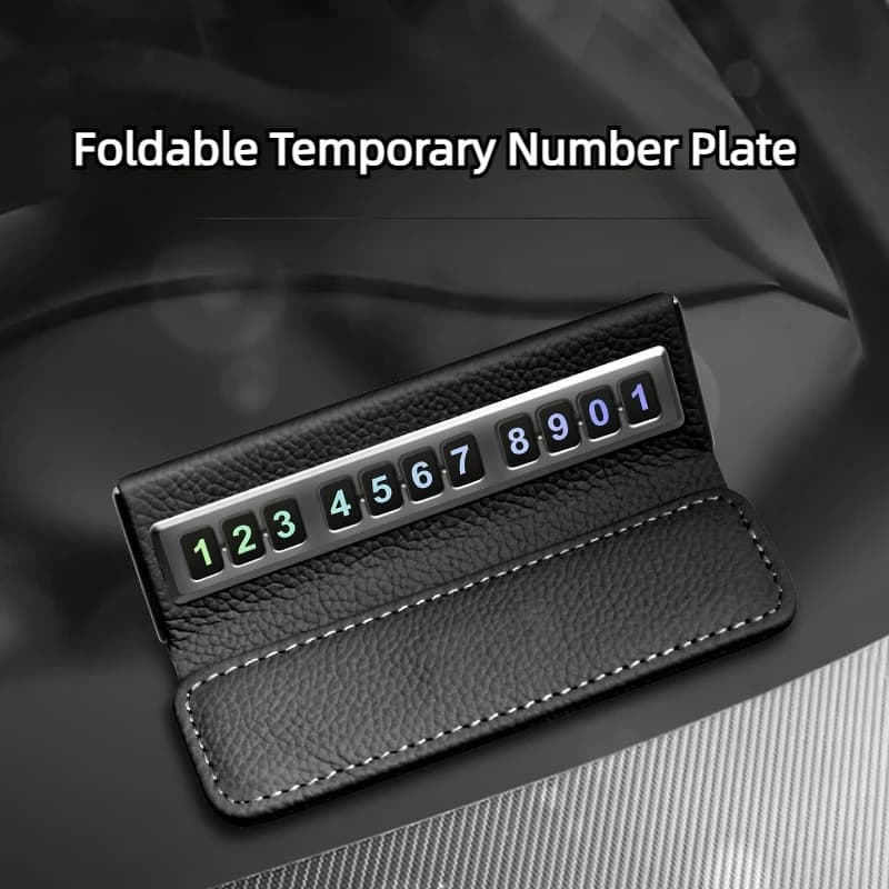 Nouvelle carte de stationnement temporaire pour voiture avec numéro de téléphone, plaque de numéro d