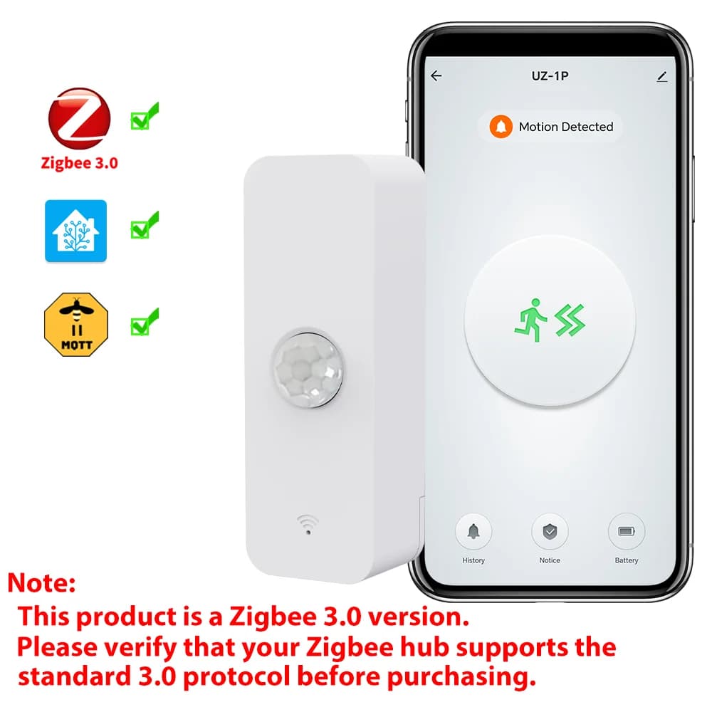 Capteur de mouvement WiFi Zigbee PIR, détecteur infrarouge de corps humain pour maison intelligente,