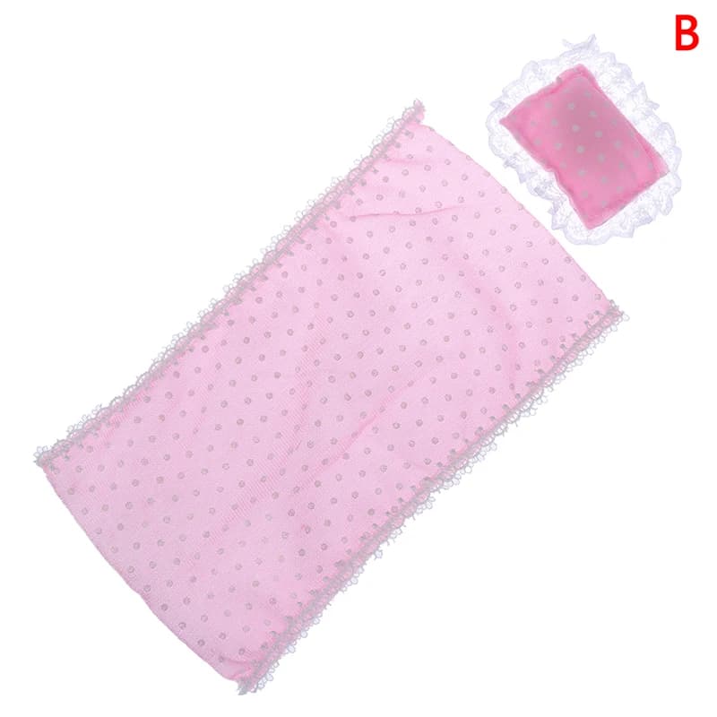 **Matelas simple pour maison de poupée avec oreillers, meubles de chambre à coucher pour maison de p