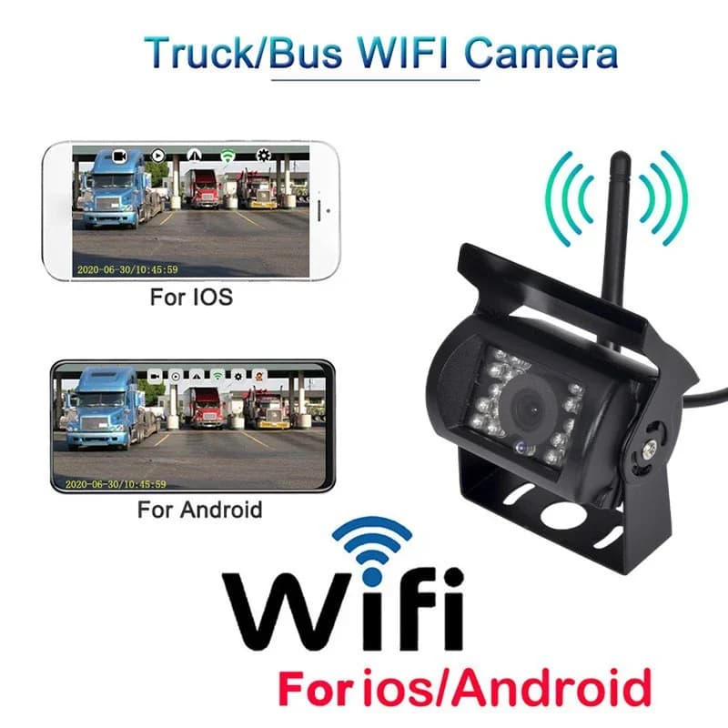 Caméra de recul sans fil pour camions et bus, caméra de recul à vision nocturne HD, iPhone, IOS, And
