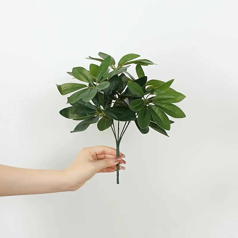 Plante artificielle | Feuilles artificielles avec tige, idéales pour la décoration du salon, de l'