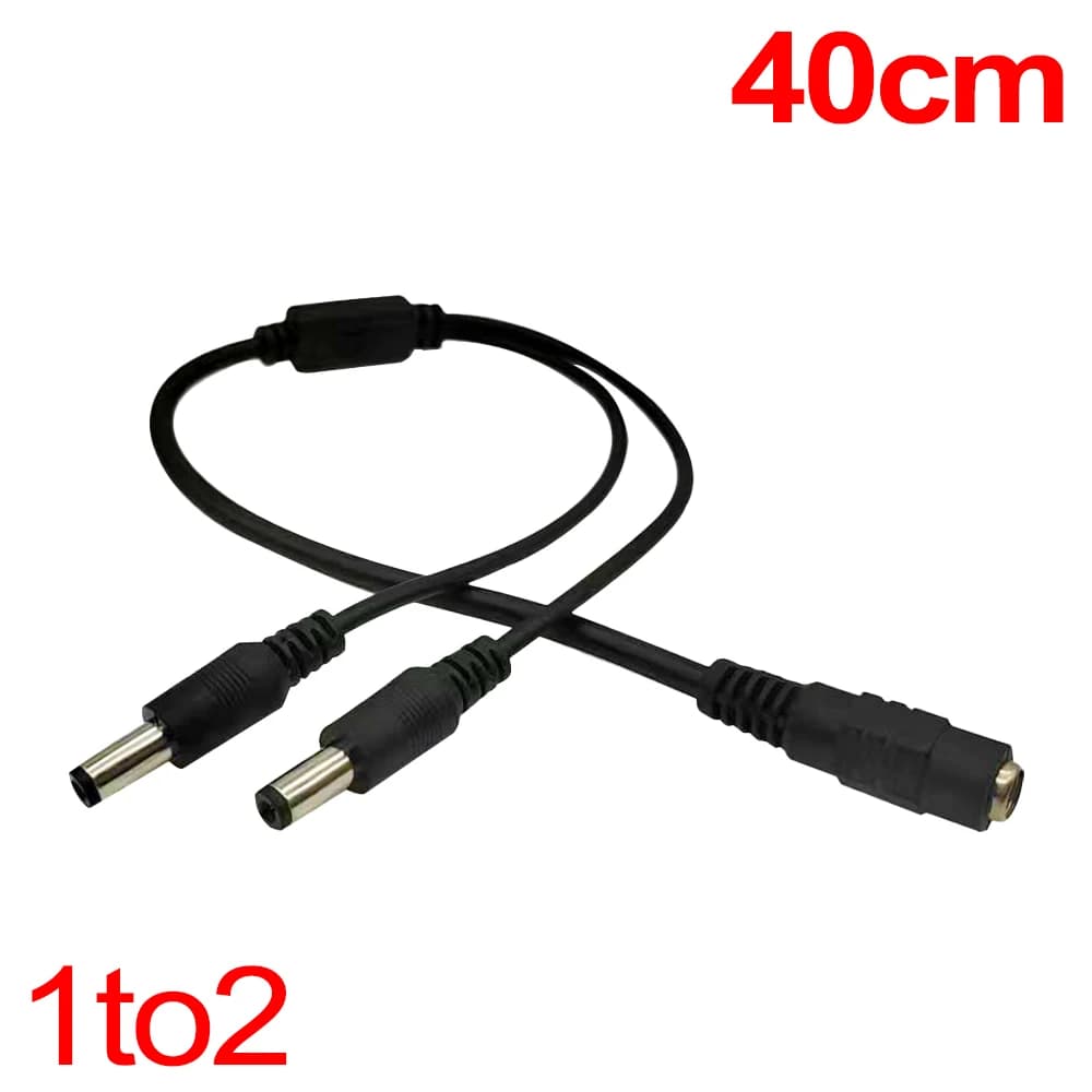 Câble séparateur d'alimentation cc 5.5x2.1mm 1 à 2/3/4/5/6/8 voies, adaptateur d'alimentation 5V 12V