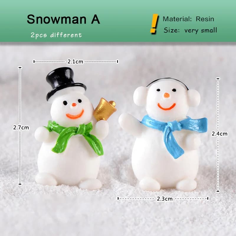 Figurine Miniature de noël, arbre de père noël, cerf, bonhomme de neige, modèle maison de poupée, An