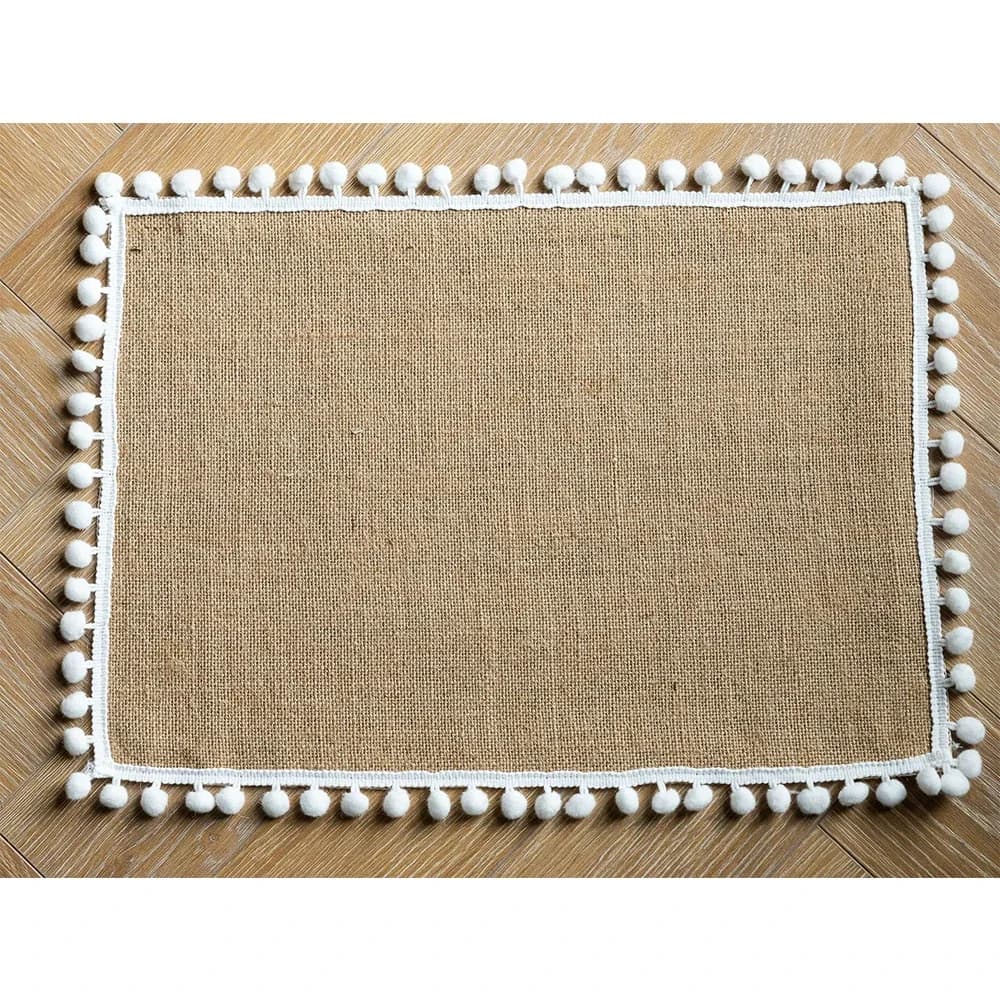 Sets de Table Tressés en Jute, Degré de Chaleur, Tissu Tissé de Ferme, Napperons Naturels pour Décor