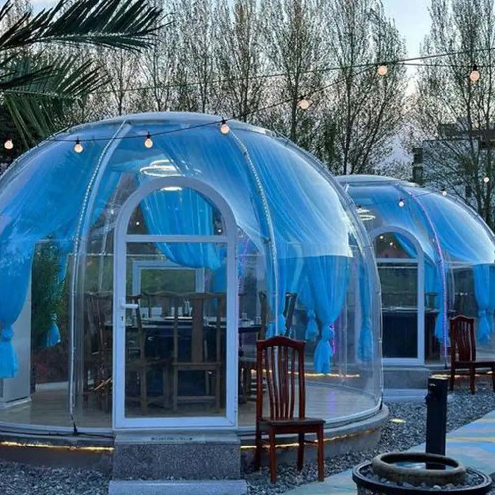 Dôme Sphérique Transparent Portable pour Observation des Étoiles – Igloo Préfabriqué Étanche pour Ca