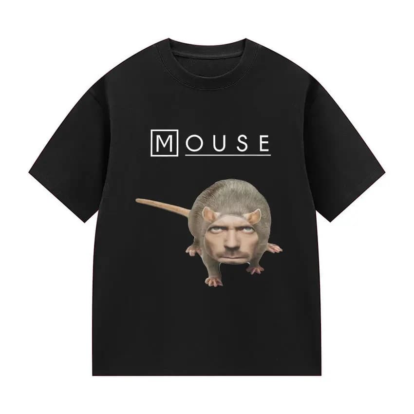 House_Mouse MD T-shirt graphique amusant pour hommes et femmes, décontracté, à manches courtes, à la