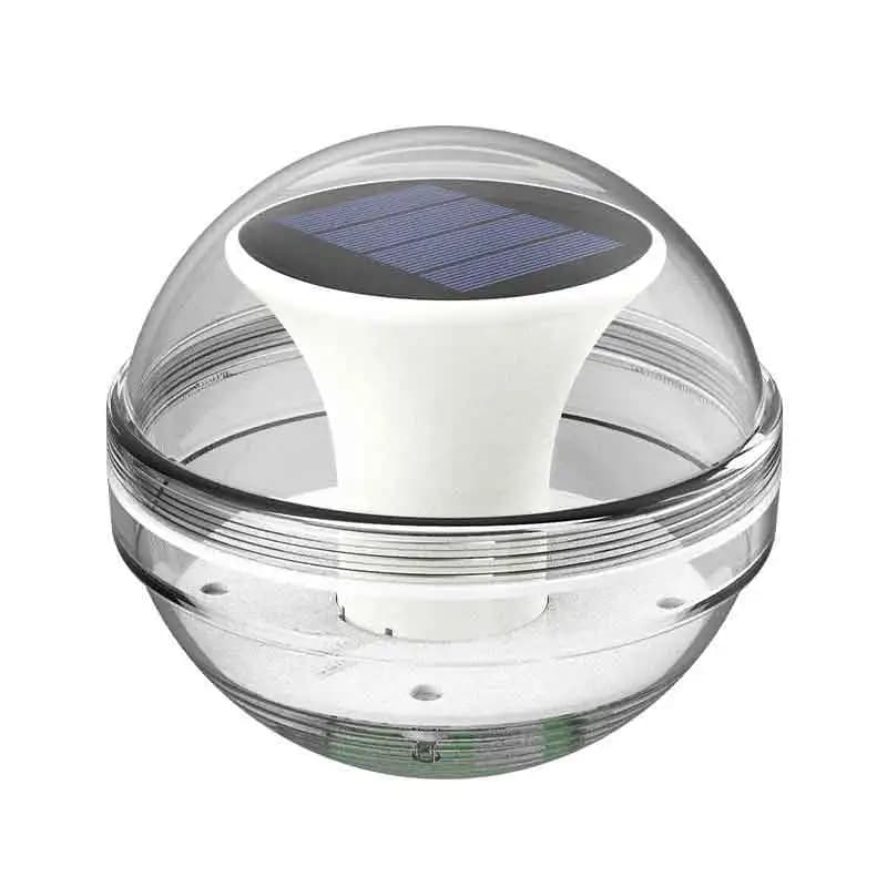 Lampe solaire pour piscine, étang, spa, fontaine d'eau, 3 modes réglables, abat-jour transparent, ba