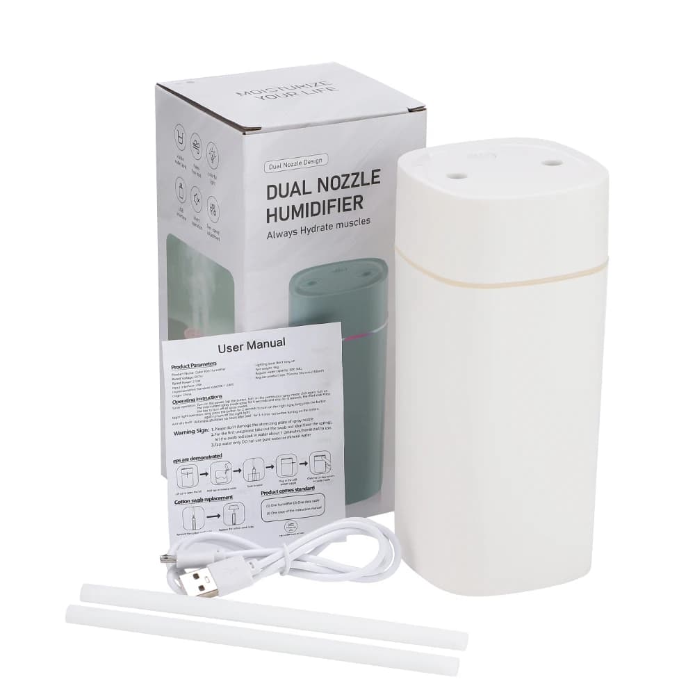 Humidificateur d'air à double port de pulvérisation, diffuseur d'huiles essentielles, aromathérapie,