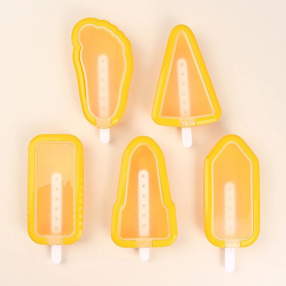 Ensemble (5 pièces) moule à crème glacée en Silicone fait maison d'été avec plusieurs formes pour ou