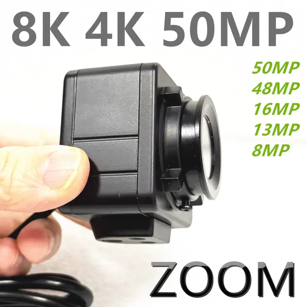 Webcam 8K 8MP 50MP 16MP 13MP USB Autofocus caméra de flux vivant OTG UVC Plug and play PC boîte vidé