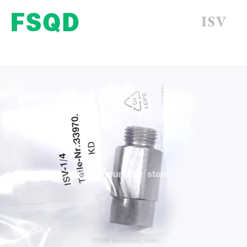 Vannes de sécurité sous vide Série ISV ISV-1/8 33969 ISV-3/8 33971 ISV-1/4 33970 FSQD