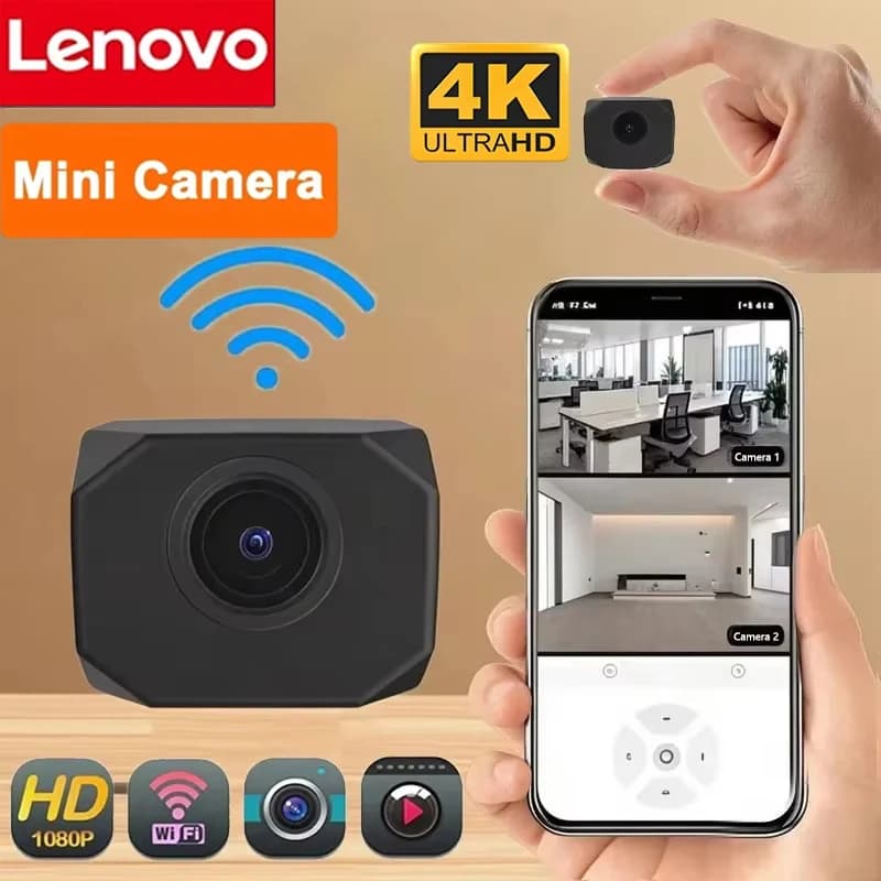 Caméra intelligente Lenovo 4K HD WiFi avec point d'accès, surveillance à distance, mini-caméscope, s
