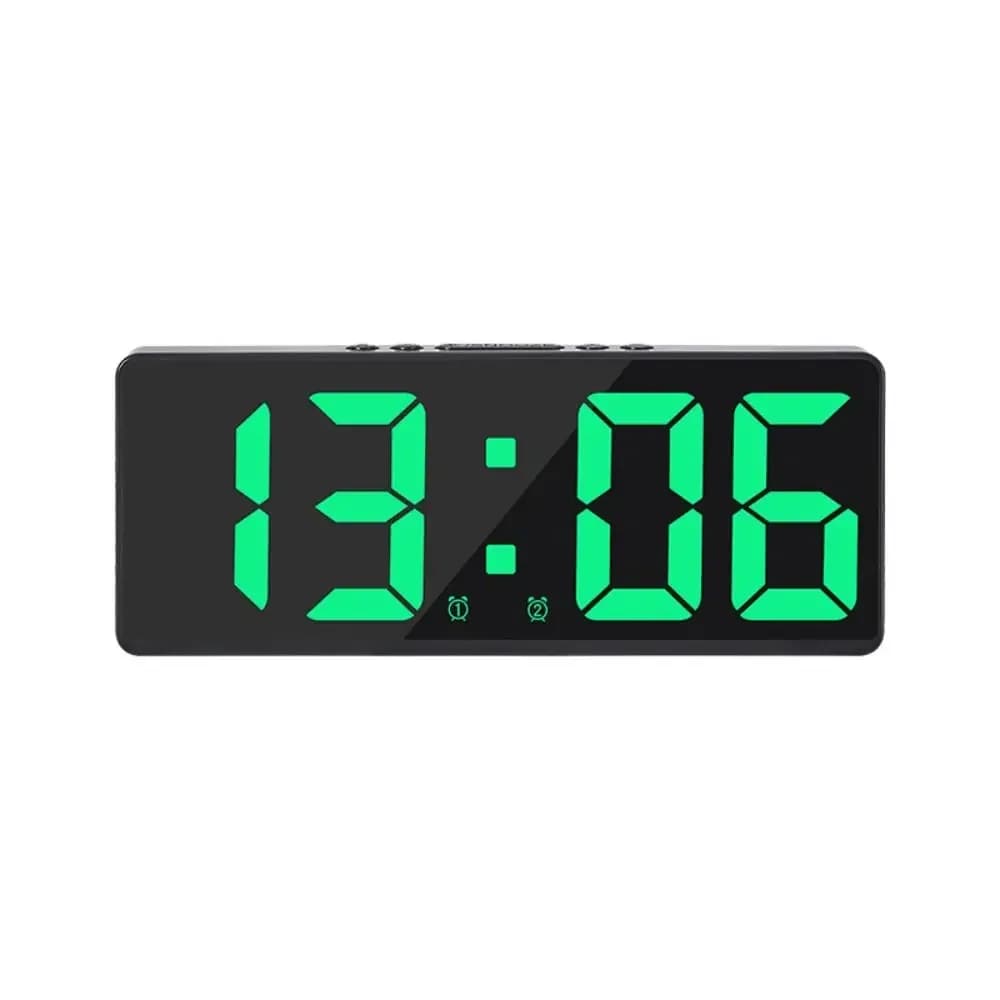 Réveil numérique LED en forme de maison avec réglage de la luminosité de la veilleuse, affichage 12/