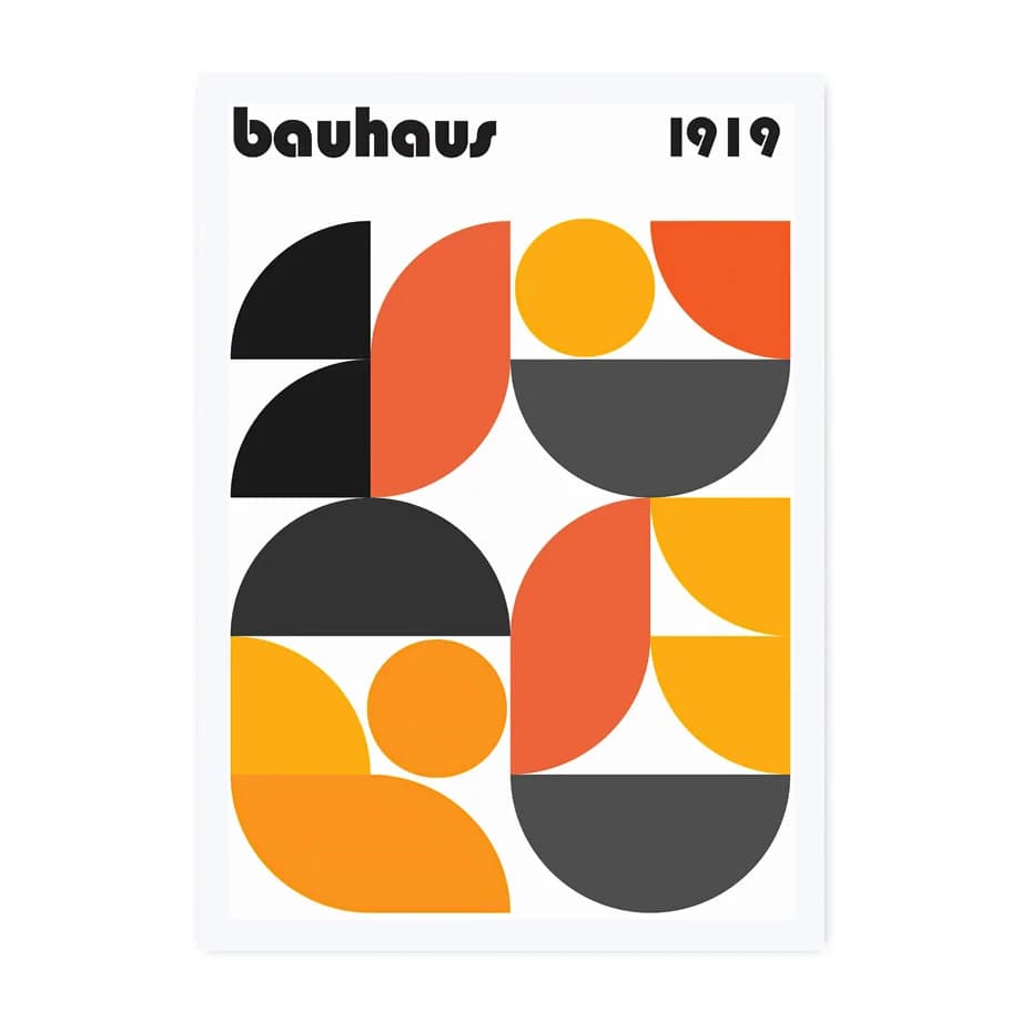 Affiches et impressions géométriques abstraites nordiques Bauhaus Line Eye, peinture sur toile, imag
