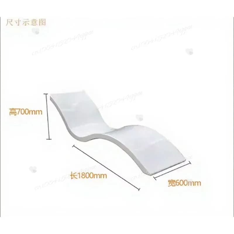 HOME.HOT.Chaise longue de piscine, résistante à la décoloration, mobilier de patio imperméable, pour