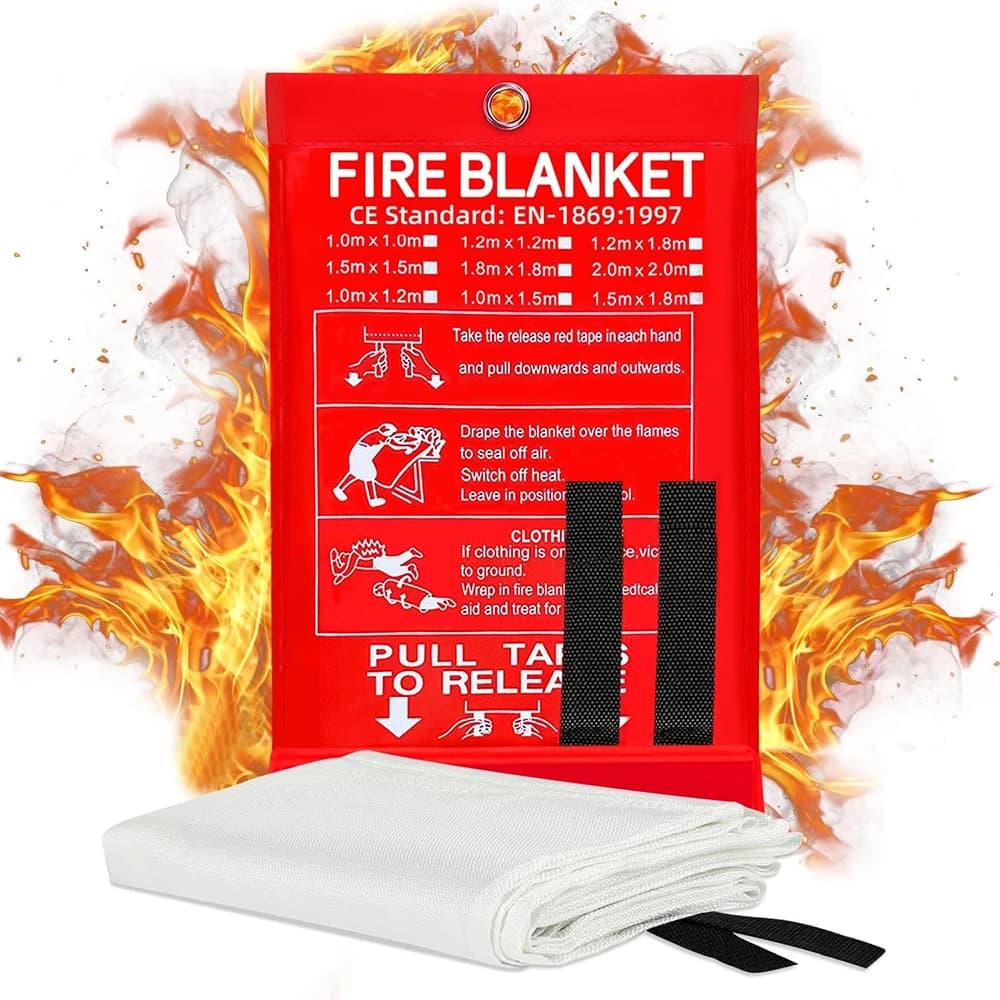 Juste de sécurité portable d'urgence pour extincteur, couverture anti-feu, couverture arrang, abri d