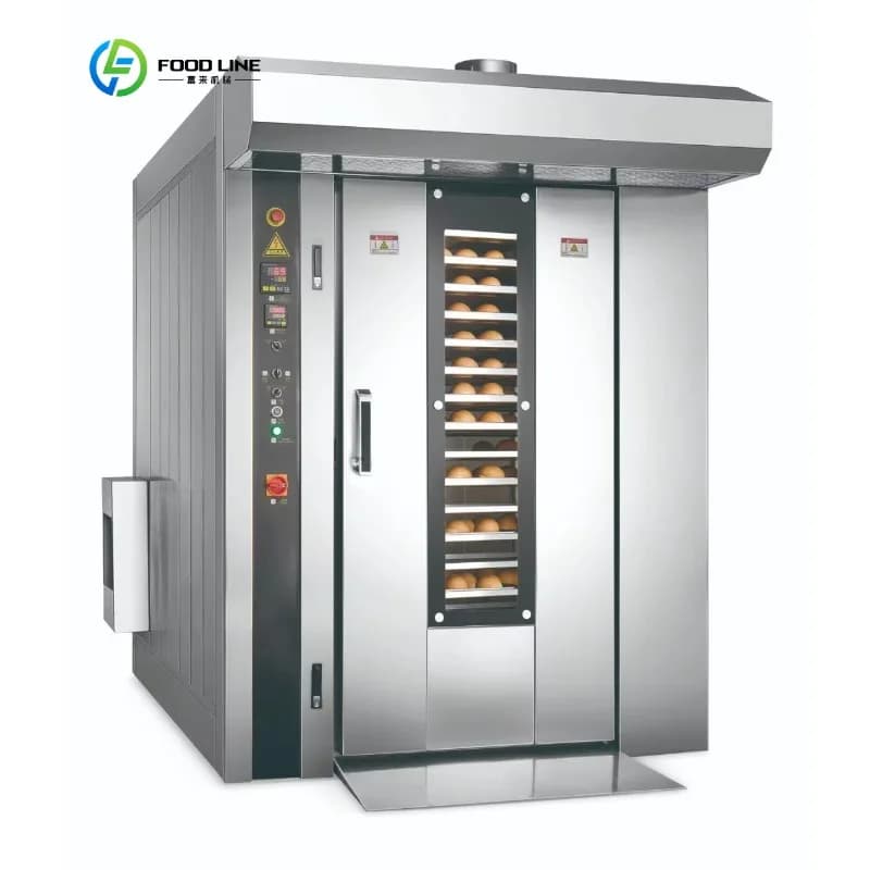 Four à convection à air chaud rotatif pour petites entreprises, cafés, boulangeries, fabrication de