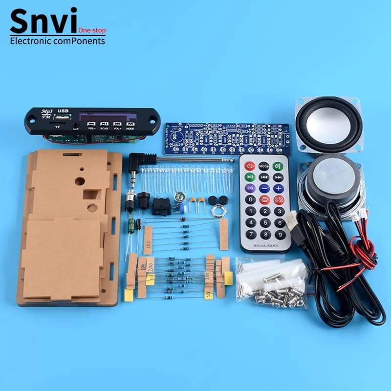 Kit de bricolage haut-parleur radio : amplificateur haut-parleur Bluetooth avec spectre + radio FM f