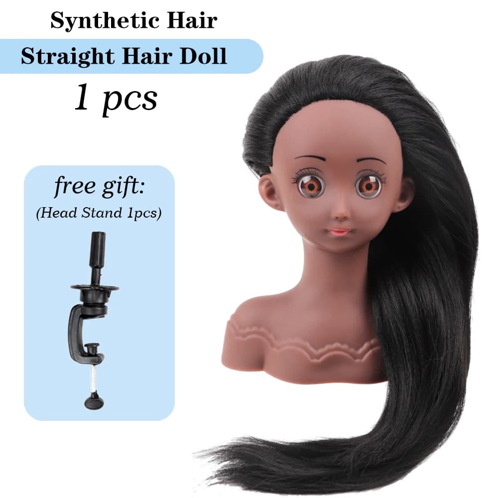 Tête de Mannequin Afro pour coiffeur, pratique de formation, tressage, coiffure, tête de Mannequin,