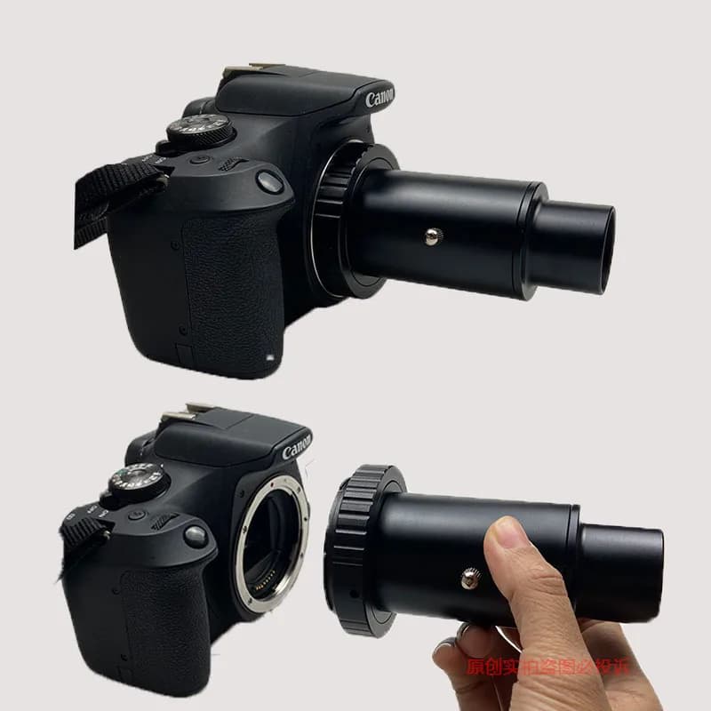Adaptateur de caméra de télescope, anneau en T + adaptateur de montage de télescope de 1.25 pouces +