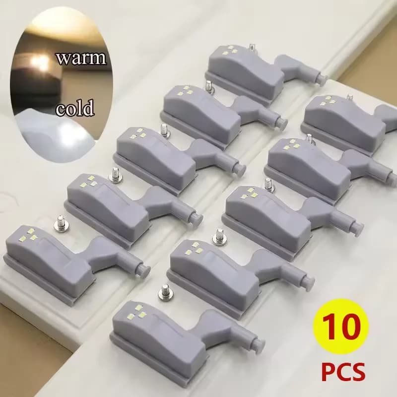 10 pièces/ensemble armoires de cuisine lumières LED charnière intérieure lampe éclairage pour chambr