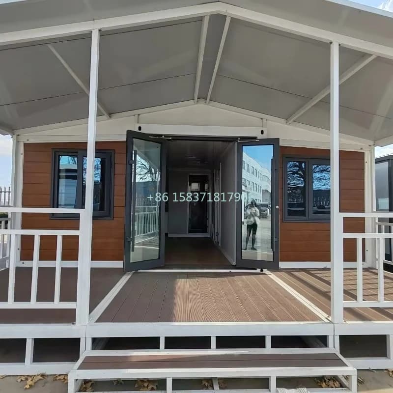 Fabricant de maisons conteneurs préfabriquées de 40 pieds, maison conteneur pliable personnalisée po