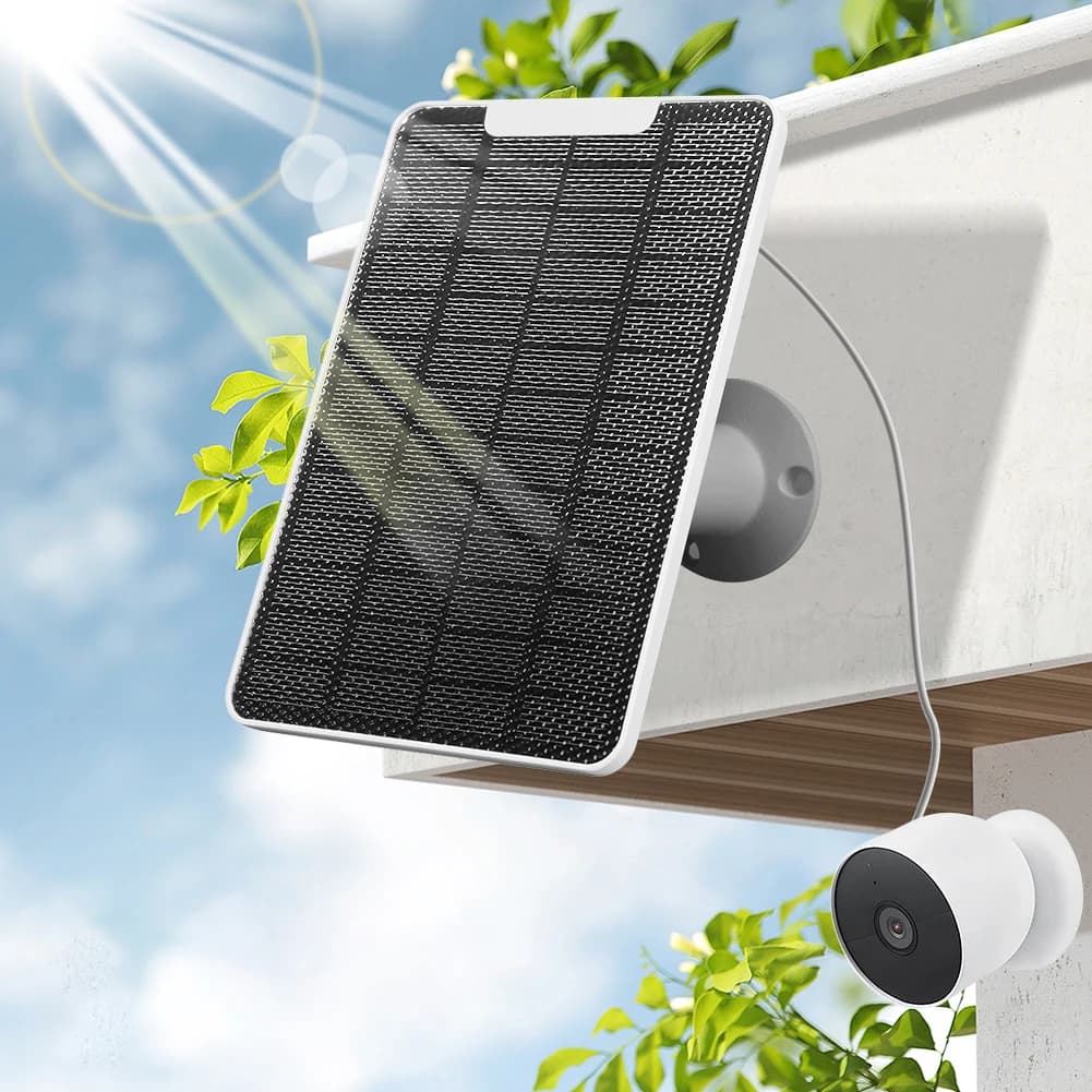 Chargeur de panneau solaire 10W pour caméra Google Nest, chargeur solaire extérieur étanche IP65 ave