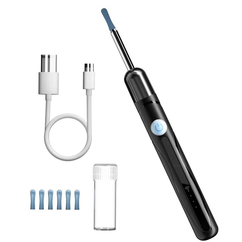 Endoscope WiFi 4.2mm 1080P, caméra de sélection d'oreille avec Base de cuillère d'oreille pour iOS/A