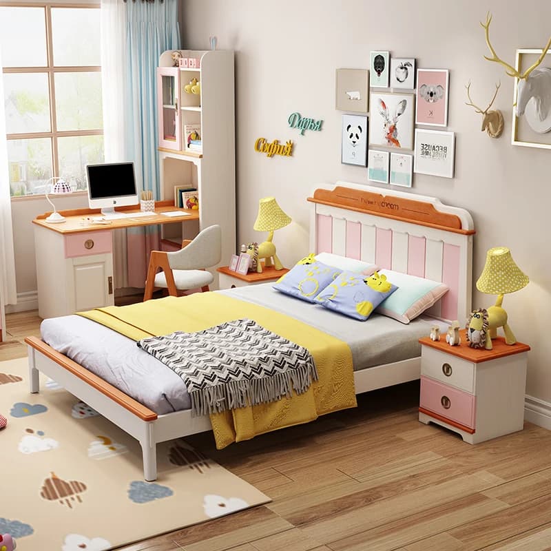 Lit enfants castor superposé moderne 3 diapositives Double lit superposé bureau Triple bois Triple e