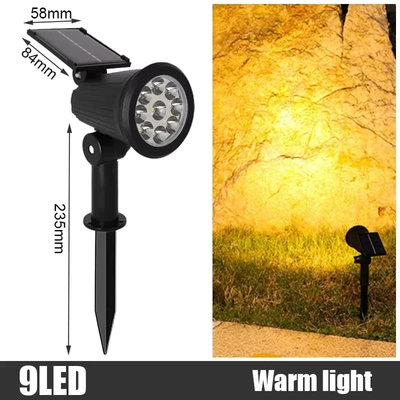 Éclairage d'arbre à énergie solaire, lumières d'extérieur, lumières de pelouse, lumières de jardin,