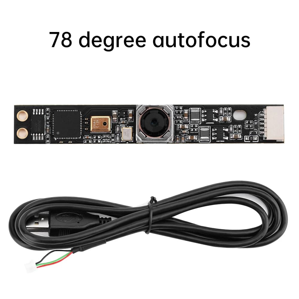 Module de caméra IMX179, module de caméra HD autofocus 8 mégapixels, avec câble adaptateur USB, 78 °