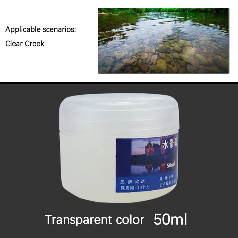 Pâte de paysage aquatique pour modélisation de bricolage, 50ml, rivières, océan, tartes, crème à eff