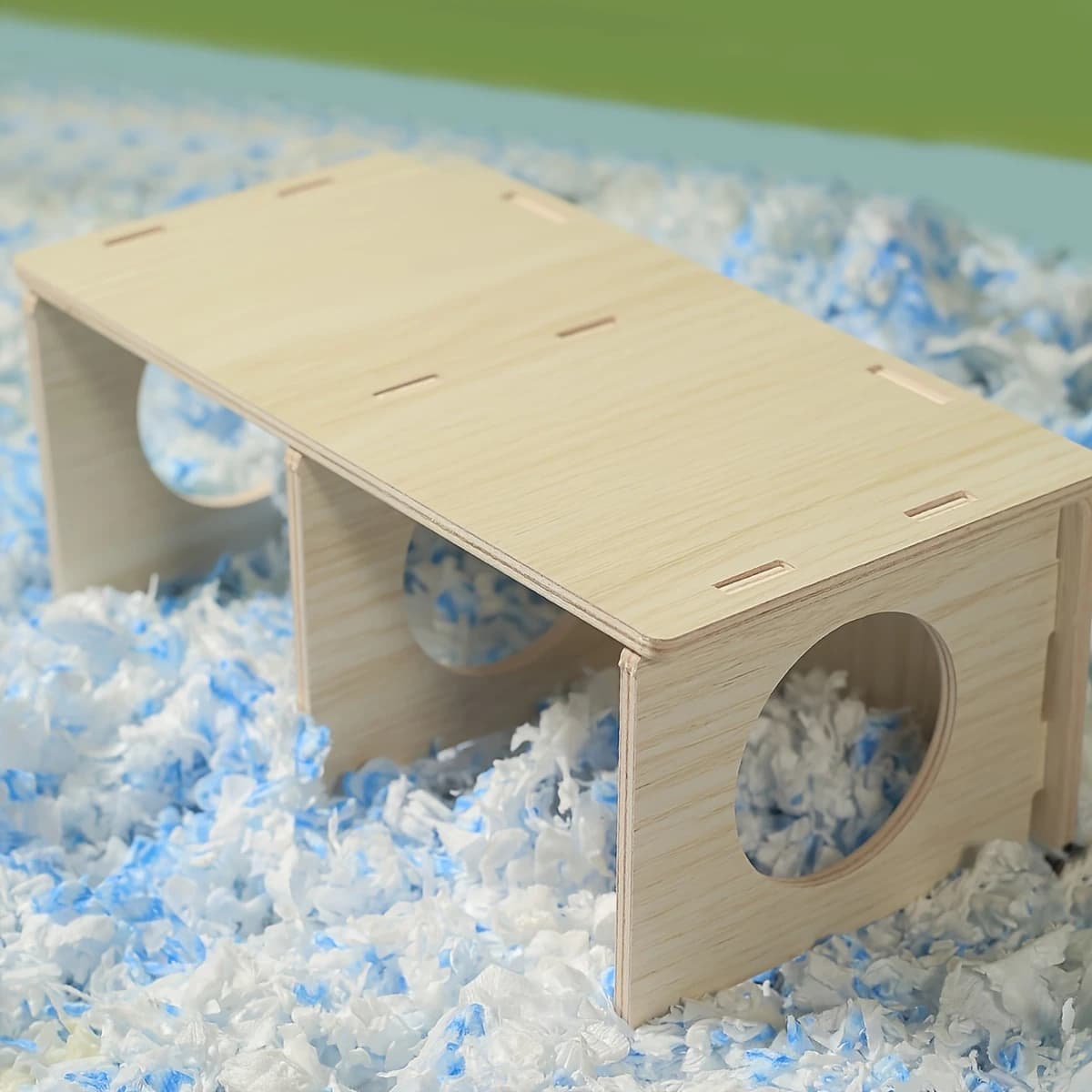 1 pièce de maison cachette pour hamster et écureuil, maison en bois pour hérisson, nid en bois pour