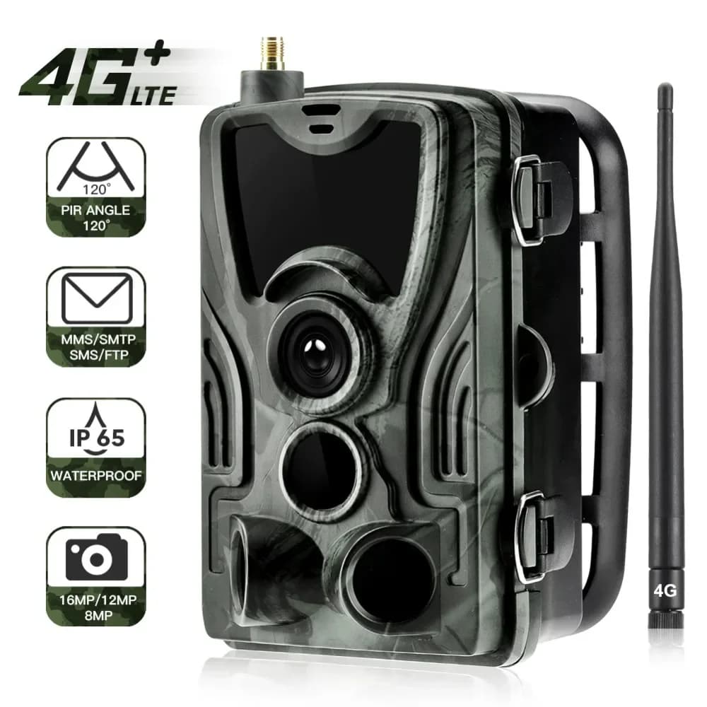 Caméra de chasse à la faune 4G LTE SMSTrail 16MP 1080P Surveillance Cellulaire HC801LTE Email FTP SM