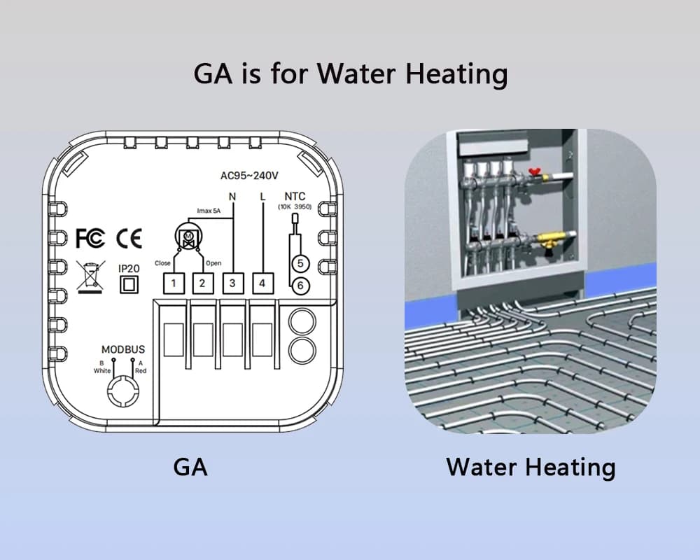 Ewelink-Thermostat Intelligent WiFi pour Chauffage de l'Eau au au Gaz, Régulateur de Température pou