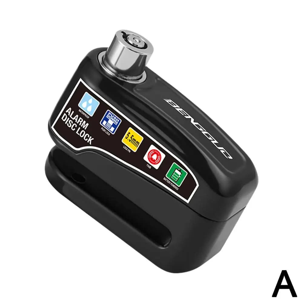 Serrure de frein à disque d'alarme de moto, roue de vélo, cadenas à disque, sécurité, étanche, antiv