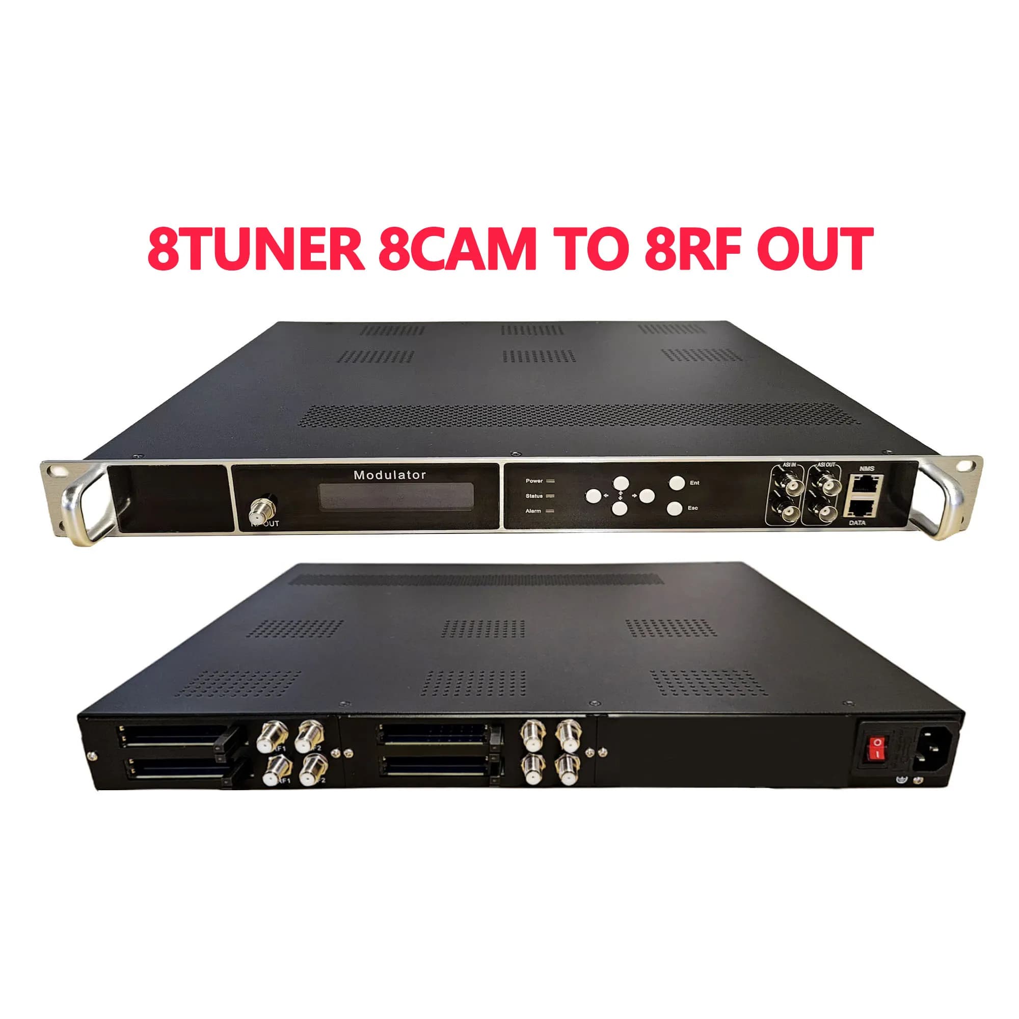 Équipement de tête de réseau TV numérique IPTV : Encodeur + Tuner + Décodeur CAM CI, Modulateur DVB-