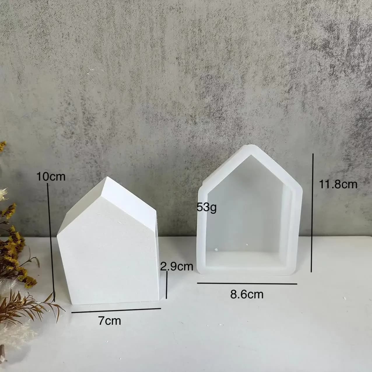 Moule en Silicone pour ornement de plâtre de maison, miroir de maison vierge, moules d'égouttement e