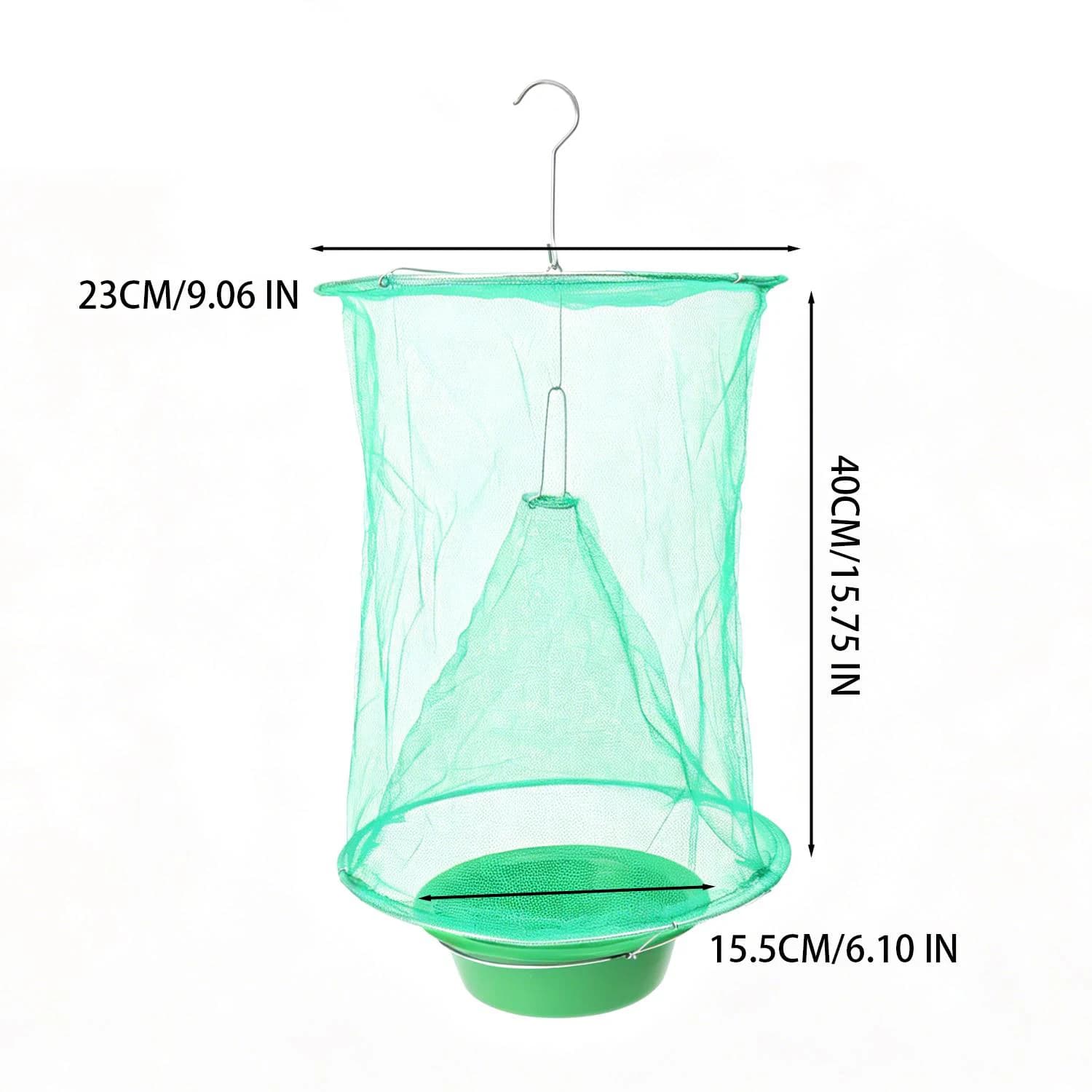 Pièges à mouches suspendus pliables, cages en maille verte pour attraper les insectes volants, pour