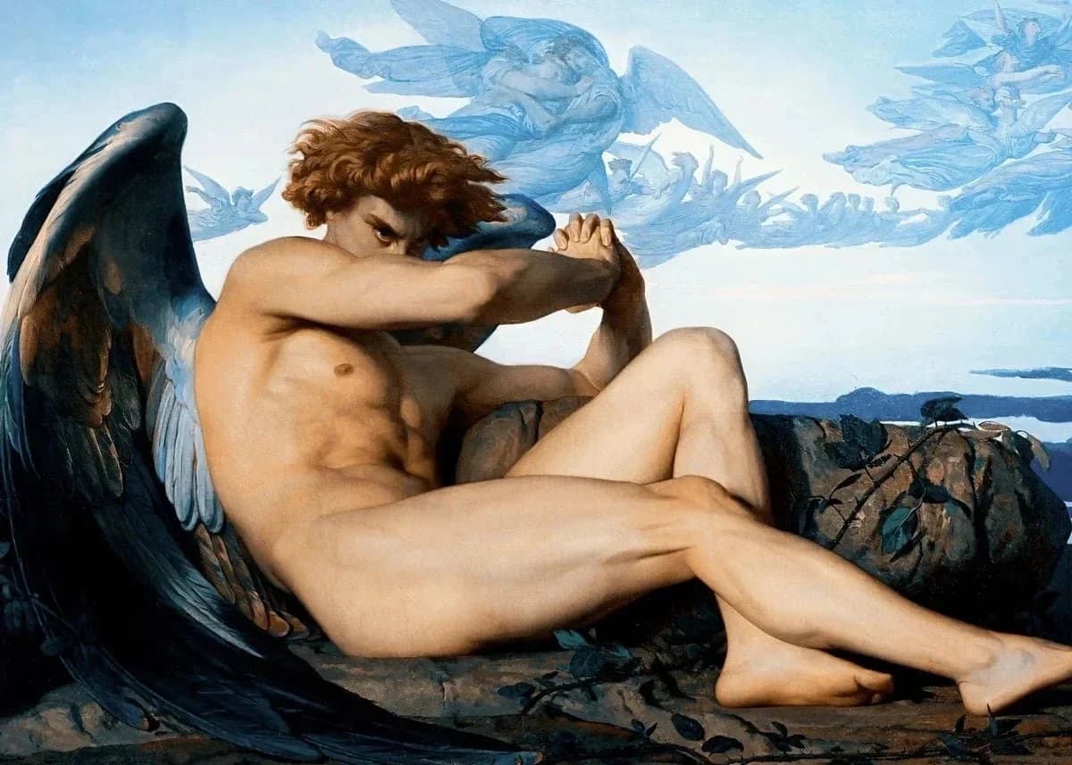 Affiches De l'ange déchu de Michel-angelo, peinture sur toile et imprimés, Art mural, images HD, sal