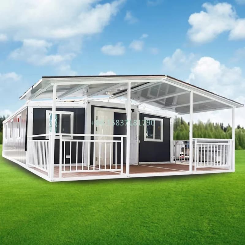 Maison de conteneur pliante à panneau Sandwich, Villa de luxe préfabriquée de 20 pieds, petite maiso