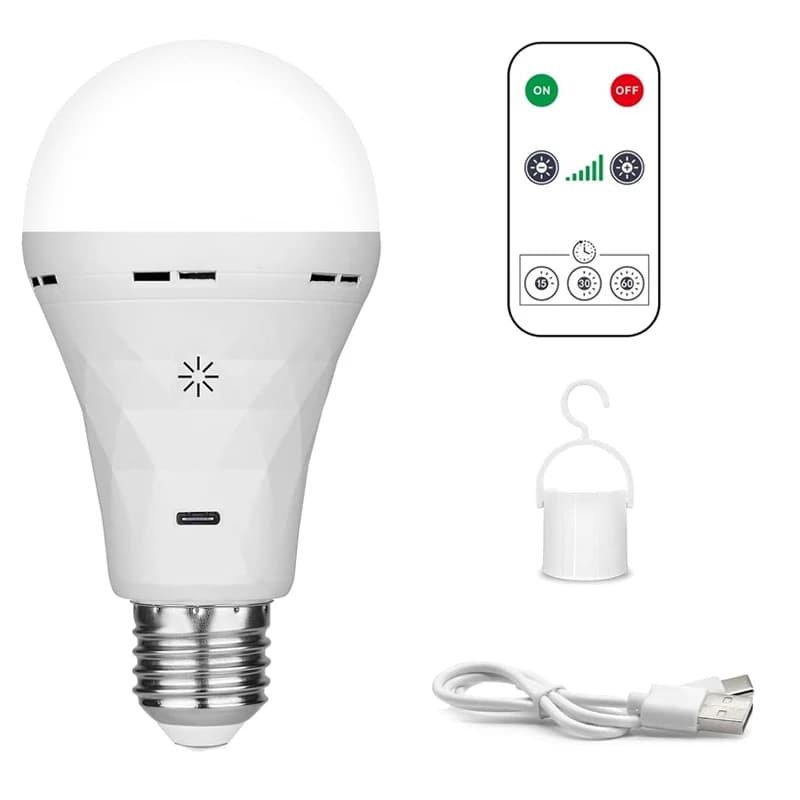 Ampoule LED USB e27, ampoule Rechargeable, batterie intelligente, commande tactile, ampoule LED à in