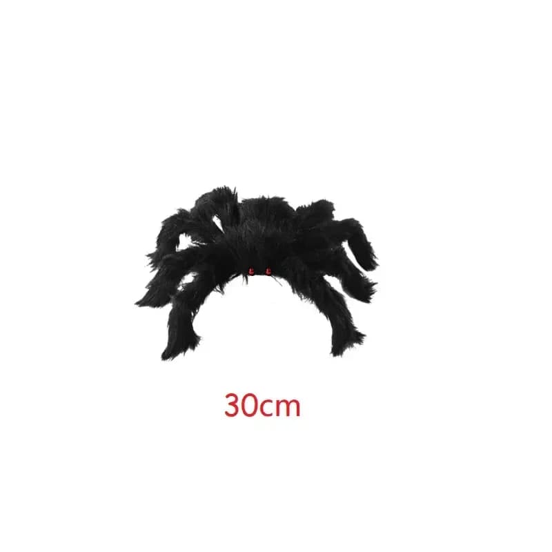 Araignée noire géante 30cm/50cm/75cm/90cm/125cm/150cm/200cm, accessoires de décoration d'horreur pou