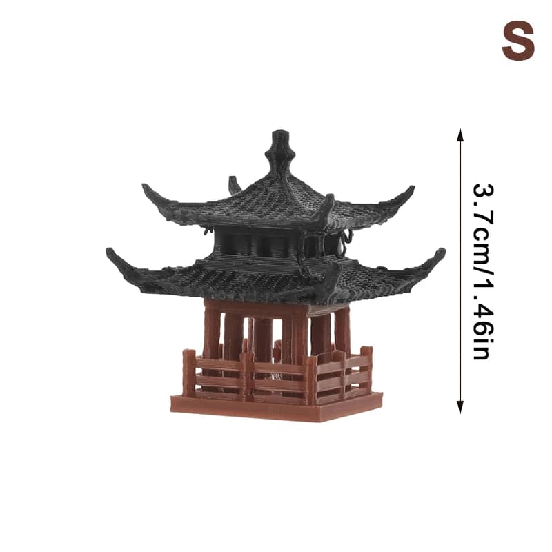 Mini Statue de pagode, décor de jardin féerique, modèle de construction ancien, décorations de pavil