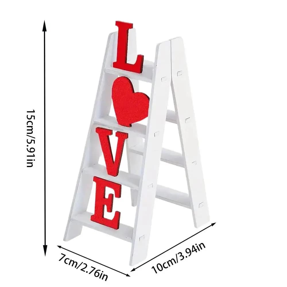 Décorations de table en bois modèle échelle LOVE pour la Saint-Valentin, cadeau pour petite amie ou