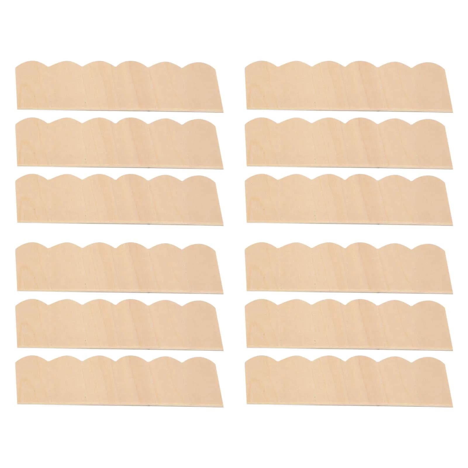 Bardeaux en bois pour maison de poupée 1:12, 12 pièces, carrelage Miniature, accessoires de décorati
