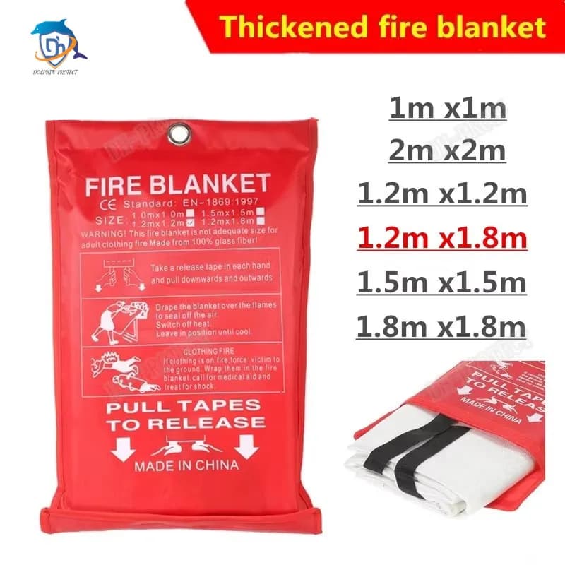 Couverture anti-feu d'urgence, équipement de lutte contre l'incendie pour l'évasion, équipement de l