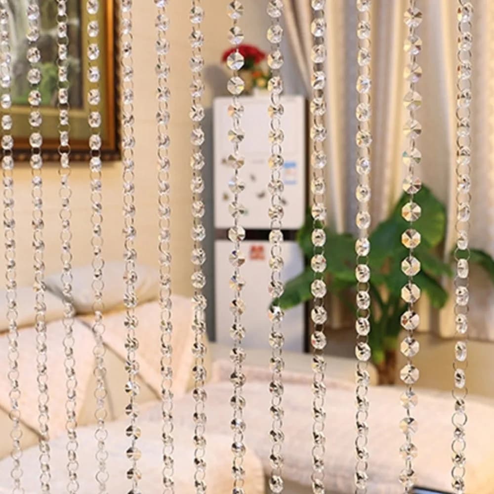 Rideau de perles de verre cristal pour la décoration intérieure de la maison, toile de fond de maria
